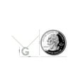 thumbnail image 5 of 0.13 Carat Natural White Diamond Initial "G" Pendant Necklace For Women In 14K Yellow and White Gold with 18" Gold Cable Chain|Silver Chain, 5 of 5