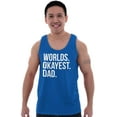 thumbnail image 3 of Worlds Okayest Dad Fathers Day Family Mens Big & Tall Graphic Tank Top Brisco Brands 2X, 3 of 5