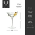 thumbnail image 4 of Viski Faceted Martini Glasses for Birthday, Wedding Party, 12oz Set of 2, 4 of 7