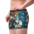 thumbnail image 2 of Balery Colorful Plant Turtle Calzoncillos bóxer para hombre, ropa interior de algodón suave y transpirable con cinturilla de nailon-Large, 2 of 5