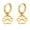 Gold Tone, variant on Dog Paw Charm Dangle Huggie Hoop Earrings for Women by Ginger Lyne 16mm Stainless Steel
