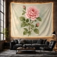 thumbnail image 6 of Single Blooming Rose in Soft Green Background, Serene Watercolor for Nature Lovers, Botanical Floral Art, Housewarming Gift Tapestry Wall Hanging for Bedroom and Living Room, 6 of 7