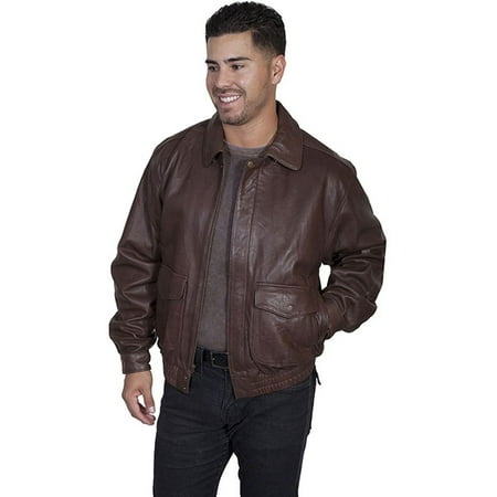- Scully Western Jacket Mens Leather Zip Cinch Waist Chocolate 907-73