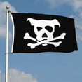 thumbnail image 2 of Double Sided Pirate Dog Flag Banner with Brass Grommets 12x18 Inch, 2 of 5