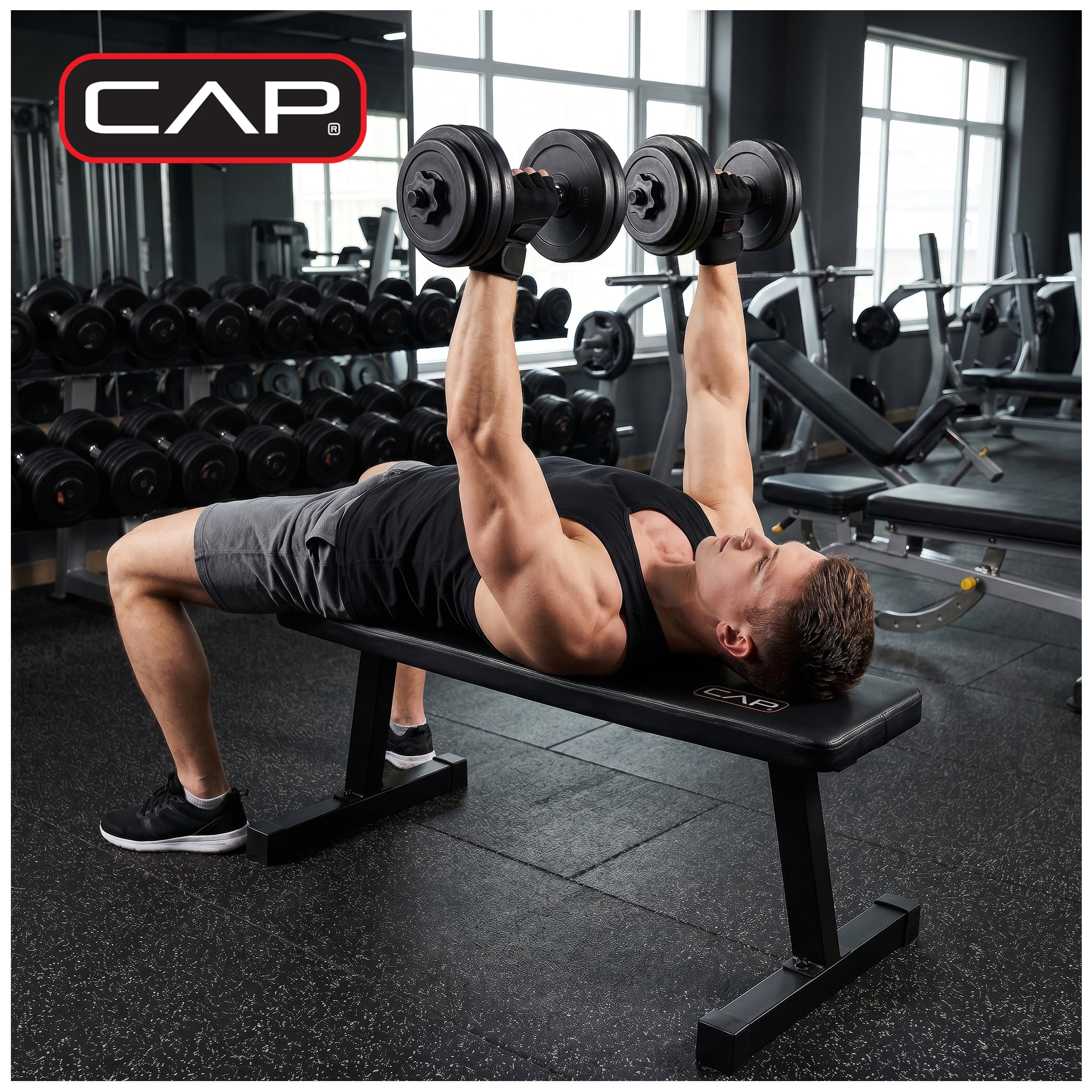 CAP Universal Flat Weight Bench, Black
