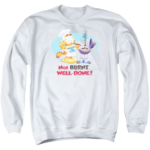 Garfield Well Done Adult Crewneck Sweatshirt White