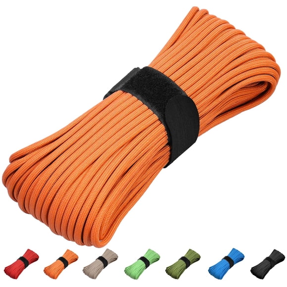 Paracord Corde 550 Pieds 5/32 Pouces Orange 7 Brins Type III Corde en Nylon Corde de Parachute pour Équipement de Survie, Randonnée, Camping et Utilisation Extérieure