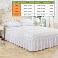 thumbnail image 1 of Falda de Cama con Volantes de Poliéster Poliéster Elástico Blanco Falda de Cama con Volantes Ajuste Fácil Cubierta Extendida Cenefa King ANGGREK  Otros, 1 of 8