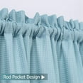 thumbnail image 2 of 2 Pcs Tier Curtain, Rod Pocket Waterproof Waffle Weave Textured Small Curtain, 2 of 9
