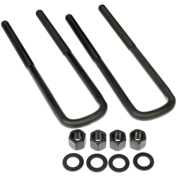 Dorman 929-770 Rear Leaf Spring Axle U-Bolt Kit for Specific Chevrolet / GMC Models, Semi-Gloss Black