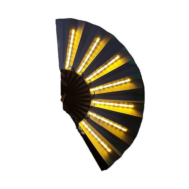 Ventilador Led plegable, iluminación de alto brillo, uso amplio, luces decorativas sin calefacción, ventilador brillante duradero multicolor para Club nocturno
