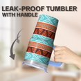 thumbnail image 5 of 20oz Insulated Tumbler with Lids and Straws, Bohemian Stainless Steel Travel Coffee Cup, Double Wall Vacuum Leakproof Boho Style, 5 of 5