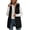 Black women's sleeveless vest a1, variant on Bzdzmqm Women's Winter Solid Color Sleeveless Vest Zip Up Quilted Puffer Jacket with Pockets Casual Outdoor Waistcoat Layering Outwear Fall Cold Weather, Navy M