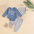 thumbnail image 2 of HCNTES Baby Boy Winter Clothes Clothes Boy Boys Photoshoot Outfits Winter 3PCS Romper + Pants + Warm Hat Set Baby 0 6 9 12 18 Months, 2 of 6