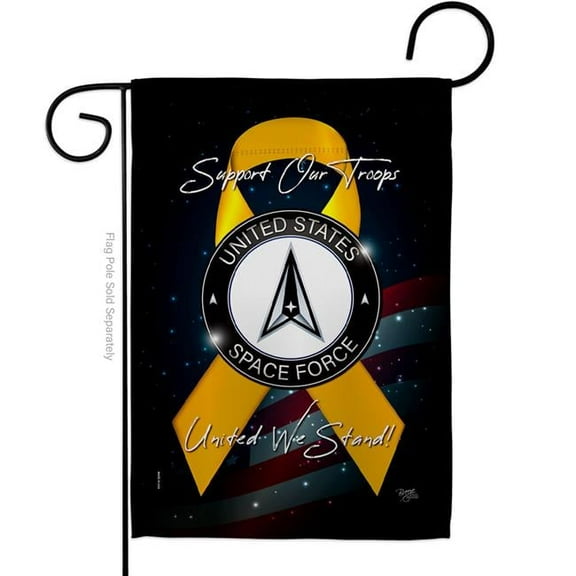 Breeze Decor G158651-BO 13 x 18.5 in. Support Space Force Garden Flag with Armed Forces Double-Sided Decorative Vertical Flags House Decoration Banner Yard Gift