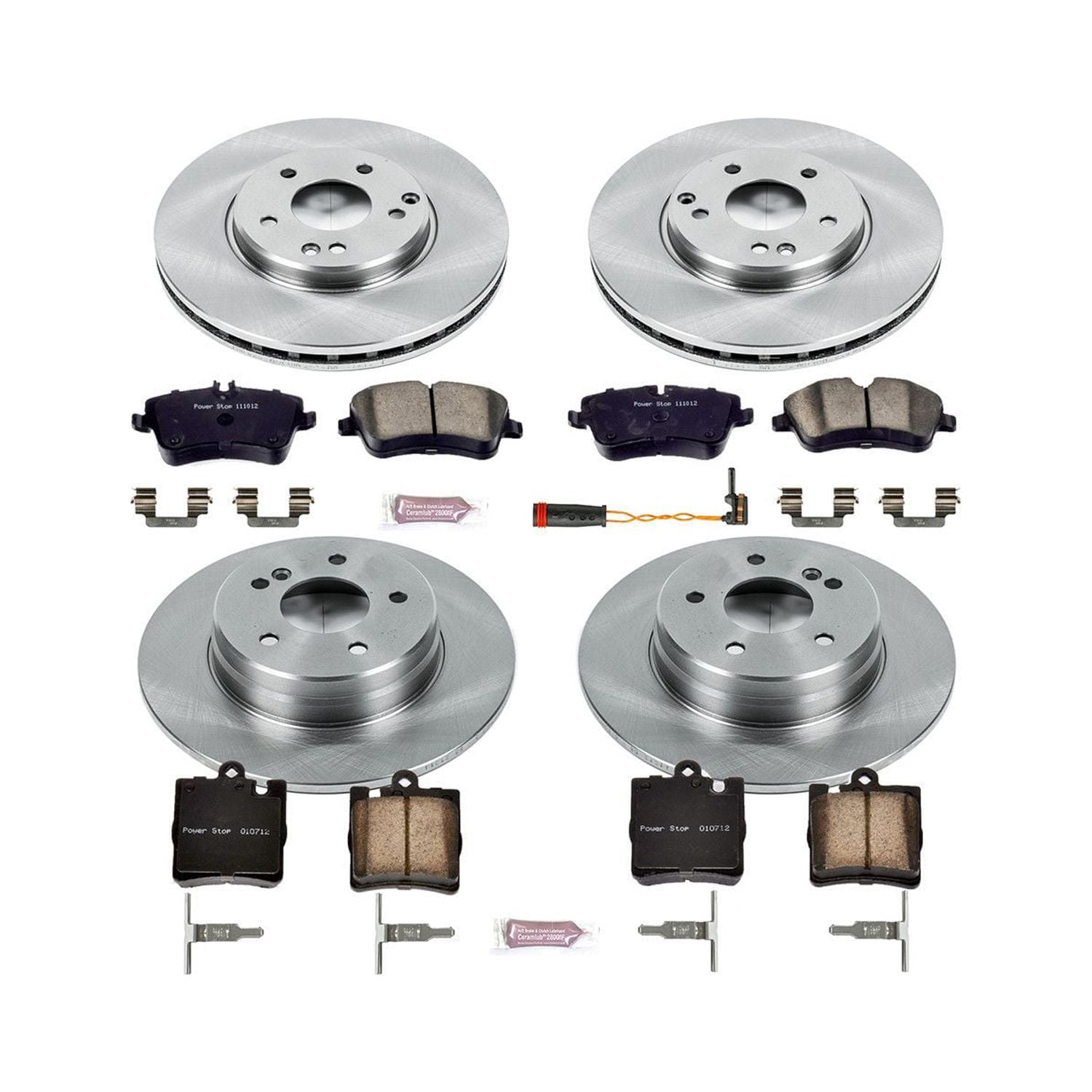 Power Stop Front and Rear Stock Replacement Brake Pad and Rotor Kit KOE2783