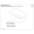thumbnail image 3 of Kingston Brass Loft KGKUS30187 Single Bowl Undermount Kitchen Sink with Strainer, Stainless Steel/Brushed Brass, 3 of 4