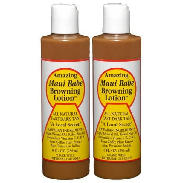 Maui Babe Browning Self Tanner Lotion, 8 Oz 2 Pack