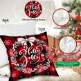 thumbnail image 3 of Christmas Throw Pillow Covers 18x18 Set of 4, Decorative Holiday Farmhouse Merry Xmas 18 x 18 Buffalo Check Plaid Cushion Pillow Cases for Outdoor Indoor Home House Room Couch Decor (Red), 3 of 6