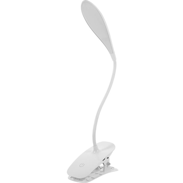 Lámpara de escritorio con clip, luz de lectura LED USB regulable con cuello de cisne resistente para escritorio, cama, ordenador.