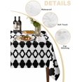 thumbnail image 5 of Bohemia Rectangle Tablecloth, Retro Abstract Geometric Pattern Boho Black Waterproof & StainResistant Tablecloth, Washable Oil-proof Table Cover for Dining/Party/Wedding/Camping/Buffet 52x70 In, 5 of 9