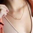 thumbnail image 5 of PicturesOnGold Custom Name Necklace For Women Personalized Name Necklace in Sterling Silver or Gold Personalized with any Name or Word (Gold Dainty Name Necklace), 5 of 5