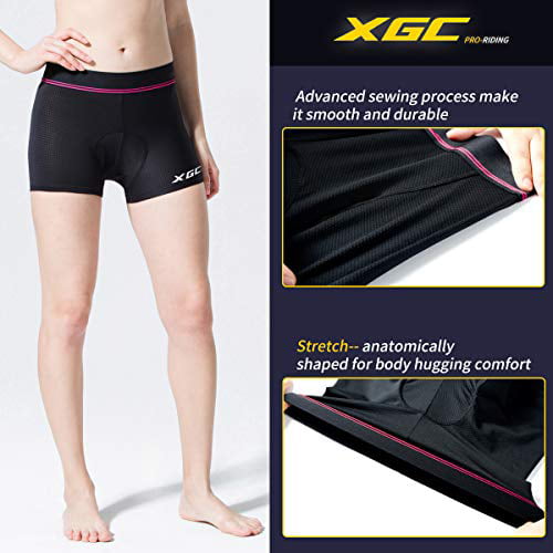 XGC Women's Cycling Shorts Bike Shorts and Cycling Underwear with High-Elasticity and Highly Breathable 4D Padded 