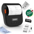 thumbnail image 1 of Máquina etiquetadora Rongta con cinta, impresora térmica de etiquetas adhesivas de 3 pulgadas, impresora portátil inalámbrica Bluetooth para códigos de barras, ideal para pequeñas empresas, oficinas,, 1 of 5