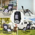 thumbnail image 2 of Sophia&William Oversized Outdoor Padded Zero Gravity Chairs Set of 2 - Gray and Black, 2 of 8