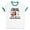 White/Kelly Green, variant on Local Trick or Treaters Ringer Tee Shirt Unisex Large White/Red