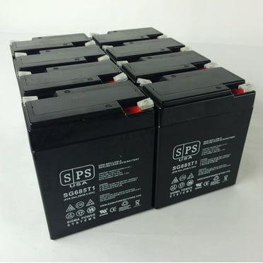 SPS Brand 6V 8.5Ah Replacement Battery (SG0685T1) for Light Alarms E1 (8 pack)