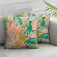 thumbnail image 3 of Plush Bed Pillowcases Pieces Pillow Cover  Decorative Floral Flower Rose Peony Bouquet Orange Garden Extra Long Size Pillow Sham with Zipper, 3 of 7