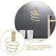 thumbnail image 4 of No Drill Wall Mounted Hair Dryer Holder Space Aluminum Gold Finish Bathroom Storage Rack, 4 of 4