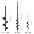 thumbnail image 2 of BENTISM Auger Drill Bits for Planting Set of 3, Garden Auger Drill Bit, Spiral Drill Bit for Post Hole Digger, Bulbs Planting & Holes Digging, for 3/8" Hex Drive Drill, 2 of 9