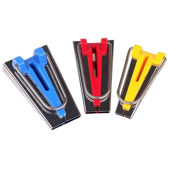 WORGEOUS  3 PCS/Set Fabric Bias Tape Maker DIY Quilting Presser Seam Binding for Sewing Work