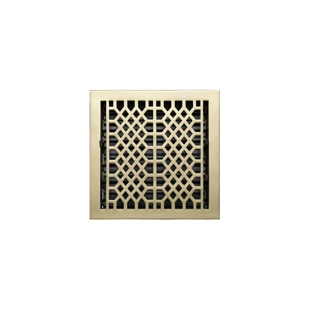 

Signature Hardware 929071-12-12 Antique Style Brass Floor Register - Brass