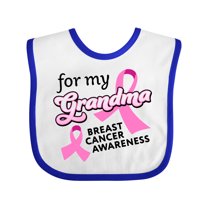 Inktastic For My Grandma-Breast Cancer Awareness Boys or Girls Baby Bib