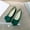 Green, variant on Viluyesy Ballet Flats for Womens, Soft Sole Comfortable Pointed Toe Shallow Slip-On Dressy Shoes Green US9.5