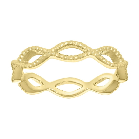 10kt Real Yellow Gold Womens Infinity Love Ring