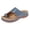 Blue, variant on Orthopedic Sandals for Women Trendy Cutout Toe Ring Flip Flops with Arch Support Casual Low Wedge Slides Black Size 7.5