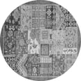 thumbnail image 1 of Ahgly Company Indoor Round Abstract Gray Modern Area Rugs, 4' Round, 1 of 4