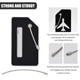 thumbnail image 2 of 7Pcs Luggage Tags for Suitcases, Silicone Baggage Handbag Travel Suitcase Tags with Name ID Card, Partial Privacy Cover and Stainless Steel Loops for Secure Fastening, Black, 2 of 7
