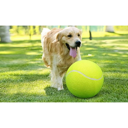 UPC: 0672299745223 | Waloo Pet 9.5 Inch Jumbo Big Giant Tennis Ball for dogs with Hand Pump