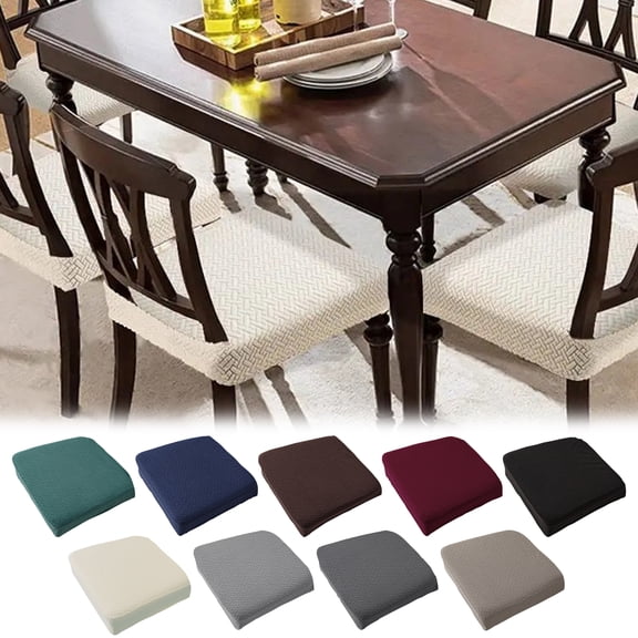 Universal Four Seasons Chair & Stool Cushion Cover, Thickened Solid Color Seat Pad, Universal Fit For Home Office Dining Room 1-Pack