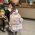 thumbnail image 5 of ibiyuan School Backpacks Korean Rainbow Cloud Lightweight Durable School Bag for Ages 5th 6th 8th 10th, Middle Elementary, High School, Campus, Vacation, 5 of 8