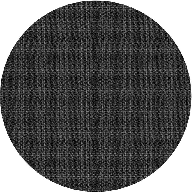 Ahgly Company Tapis Rond Lavable en Machine Intérieur Transitionnel Gris Minuit, 4 Pieds Rond