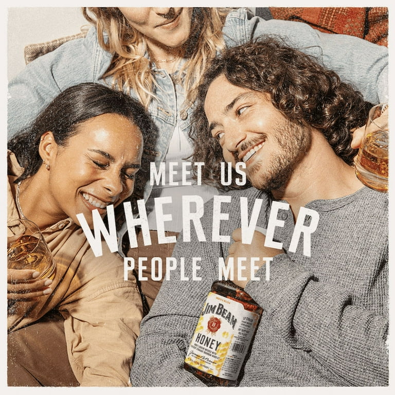 Jim Beam Honey Flavored Whiskey, 10 Pack 50 ml PET Bottles, 33