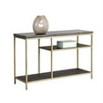 thumbnail image 3 of Sunpan Arden 47.25" Modern Marble Console Table with Gold Iron Frame in Gray, 3 of 9
