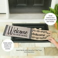 thumbnail image 3 of Evergreen Wood Grain Welcome Sassafras Indoor Outdoor Switch Doormat 1'10"x10" Multicolored, 3 of 6