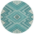 thumbnail image 2 of Addison Rugs Chantille Indoor/Outdoor Transitional Geometric, Abstract Teal Washable Round Rug, 8' x 8', 2 of 6